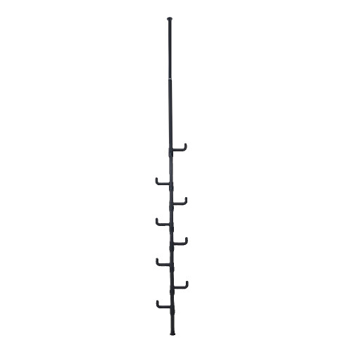 Living And Home (Black, 8 Hooks) Adjustable Floor to Ceiling Clothes Rack with Hooks 2