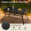 Birchtree BIRCHTREE 144x94cm Garden Metal Table Black 4