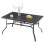 Birchtree BIRCHTREE 144x94cm Garden Metal Table Black 6