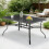 Birchtree BIRCHTREE 144x94cm Garden Metal Table Black 12