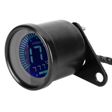 7-Farben-LCD 199 km/h Tachometer und Kilometerzähler - Schwarz
