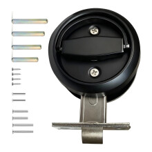 Adjustable Flat Entry Knob Steel Turn Handle Works In Standard