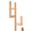 Living And Home Cactus Shape Wooden Coat Rack, Natural 4