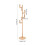 Living And Home Cactus Shape Wooden Coat Rack, Natural 6