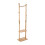 Living And Home Freestanding Wooden Clothes Rack with 5 Hooks, Natural 2