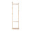 Living And Home Freestanding Wooden Clothes Rack with 5 Hooks, Natural 3