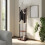 Living And Home Freestanding Wooden Clothes Rack with 5 Hooks, Walnut 1