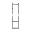 Living And Home Freestanding Wooden Clothes Rack with 5 Hooks, Walnut 3