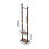 Living And Home Freestanding Wooden Clothes Rack with 5 Hooks, Walnut 5