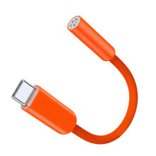 Câble adaptateur USB C tressé en nylon mâle vers femelle 3,5-O