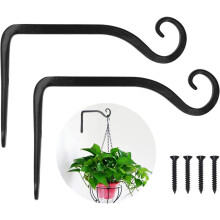 Ganci metallici per piante da patio, facili da installare, multiuso, per la decorazione di interni ed esterni (15 cm di lunghezza x 10 cm di altezza)