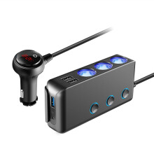 Kfz-Zigarettenanzünderadapter, 200 W Leistung, 12 V Verteiler mit PD 3.0-Technologie, intelligente IC-Technologie für sicheres und schnelles Laden