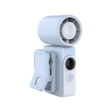 Flexibler Mini-Ventilator mit drehbarem Kopf und mehreren-Blau