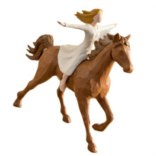 Unique Horse Sculpture With Girl For Tabletop Decoration-1