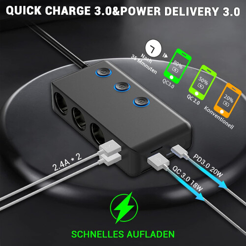 Προσαρμογέας αναπτήρα τσιγάρου, προσαρμογέας φορτιστή αυτοκινήτου γενικής 2