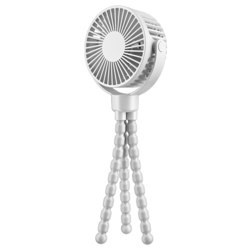 Platzsparender elektrischer Ventilator mit Bedienfeld und-Weiß