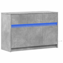Mobile TV - HELLOSHOP26 - Modello 91 - LED RGB - Legno ingegnerizzato - Grigio cemento