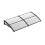 Vordach - HELLOSHOP26 - 140,5 x 46,8 cm - Grau - Polycarbonat - Windwiderstand Grad 4 1