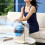Leiser, batteriebetriebener Tischventilator mit-Lavendel 3