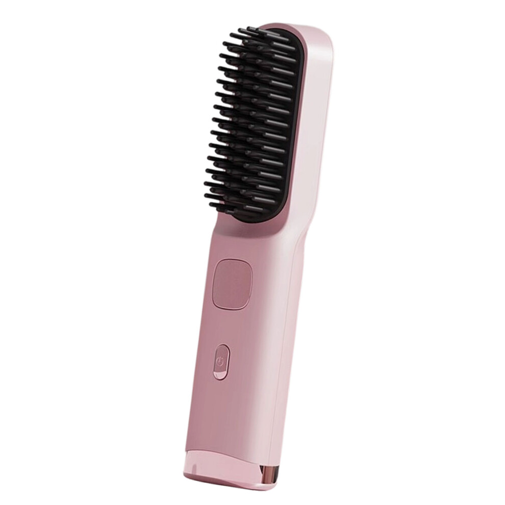 Pink Ionic Hair Straightening Brush Hair Straightener