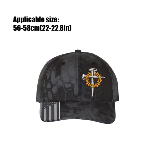 Unique Christian Themed Baseball Hat With Nails And Wreath 2