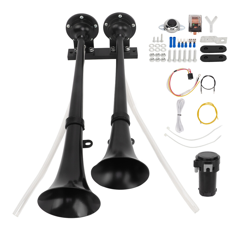 Loud 130Db Dual Trumpet Horn Dc 12V Metal 7444352834853