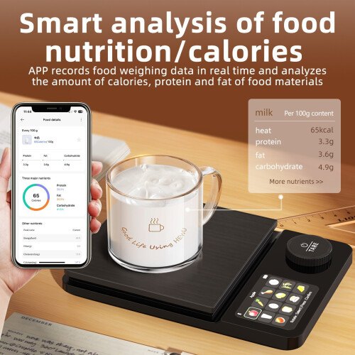 Kitchen Smart Electronic Scale, Food Gram Scale with Nutritional Analysis 1