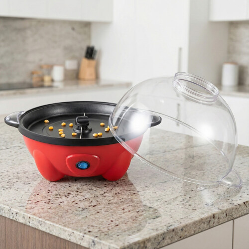 Home Automatic Popcorn Machine Electric Popcorn Maker with Sugar & Oil 2