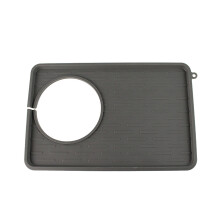 Tappetino antiscivolo e manico per macchina da caffè Platinum Rich, ideale per riporre il contenitore della polvere di caffè.