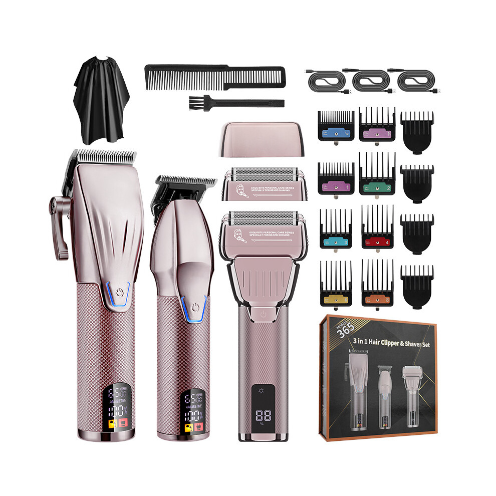 3-Piece Mother-Son Hair Clipper Set, Men's Rotary Electric Razor, Multi-Functional Home Carving Clipper