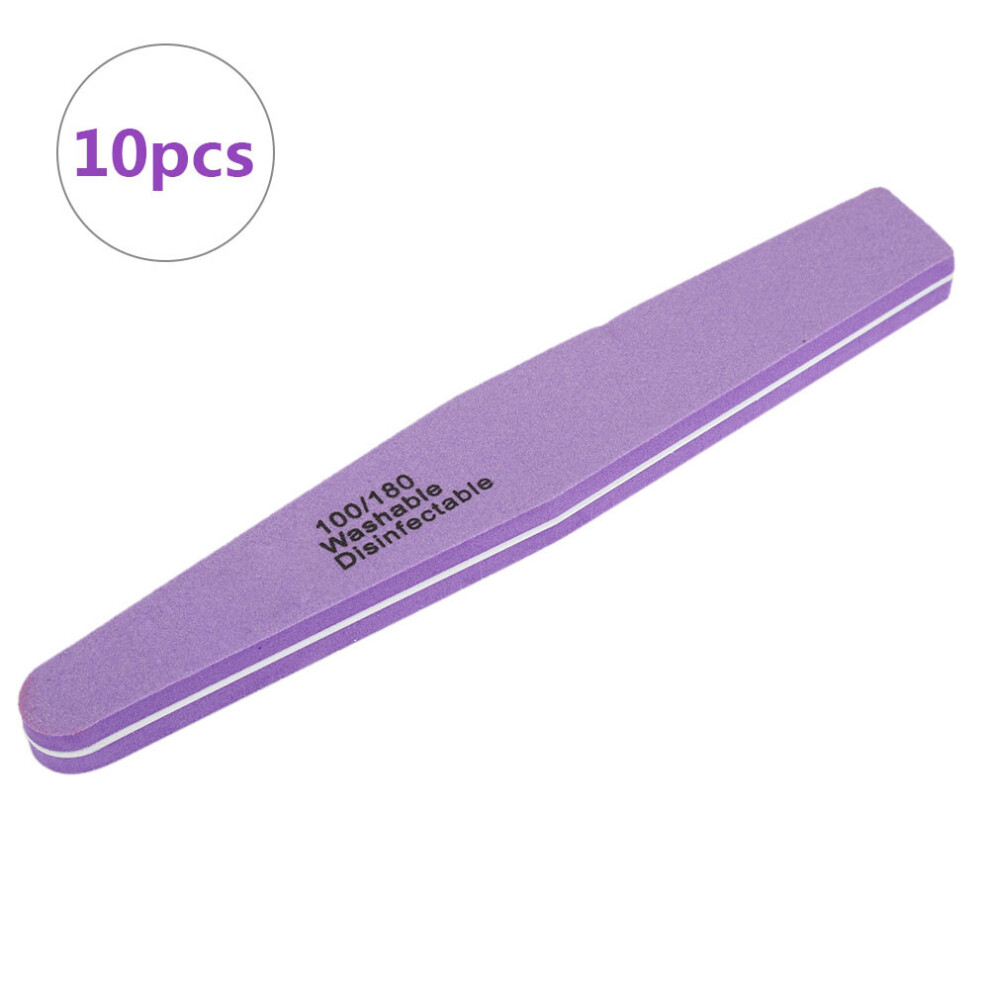 10pc Manicure Files Two-Sided Sanding