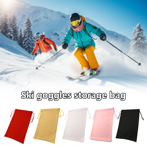 Étui de transport pour lunettes de Ski en microfibre-Vert 2