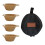 4Pcs Drinking Cup Tableware Travel Cup-4 khaki portable bow 1