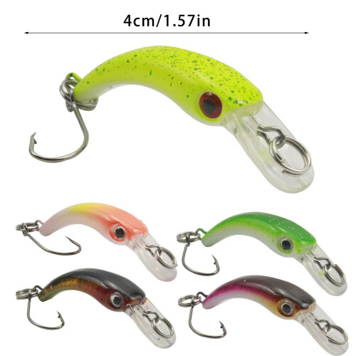 5pack Realistic Fishing Lures Floating Cranks Baits Minnows 2