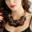 Elegant Shell Jewelry Set With Geometric Design-Dark coffee 6