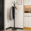 Living And Home Freestanding Metal Hat Coat Rack Stand, Black 2