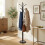 Living And Home Freestanding Metal Hat Coat Rack Stand, Black 1
