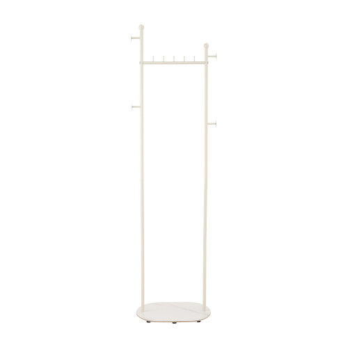 Living And Home Freestanding Marble Base Clothes Rack, White 2