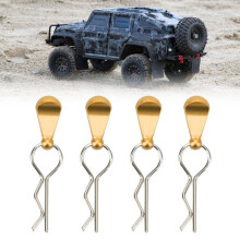 4 Stück goldfarbene Metall-Karosserieklemmen für RC-Autos 1/8 1/10 34x12mm