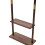 Living And Home Freestanding Wooden Clothes Rack with 5 Hooks, Walnut 5