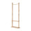 Living And Home Freestanding Wooden Clothes Rack with 5 Hooks, Natural 3