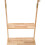 Living And Home Freestanding Wooden Clothes Rack with 5 Hooks, Natural 5