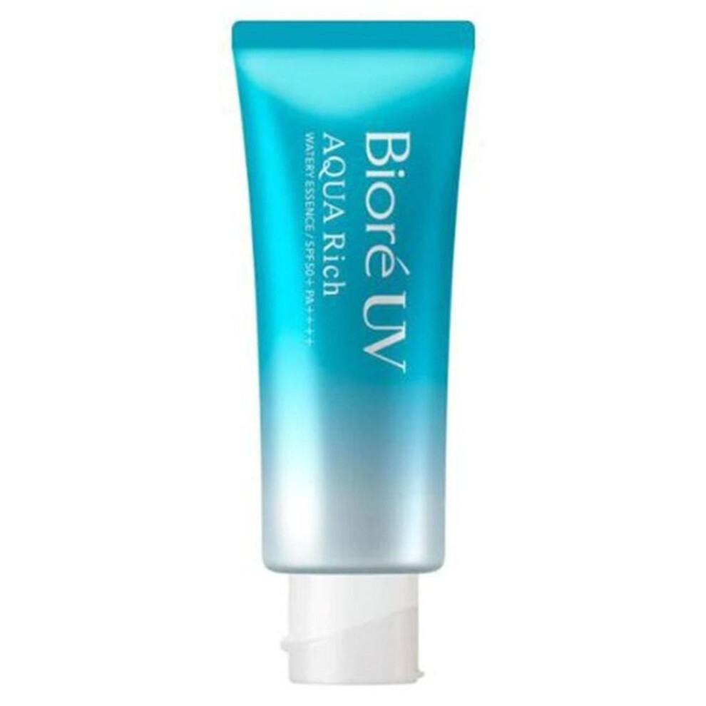 Cream Biore Uv Aqua Rich Watery Essence Sunscreen Spf50+ Pa+++ Uv Sunblock (Made In Japan) |Non-Greasy Sunscreen, Hydrating Sunscreen - 70G