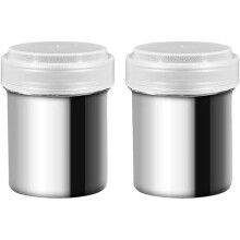 Icing Sugar Shaker - Stainless Steel - 2 pcs - Multi-purpose - Easy to fill - Easy to clean
