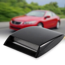 1x Universal Car Decorative Air Intake Hood Vent Cover Hood Vent Black HB066