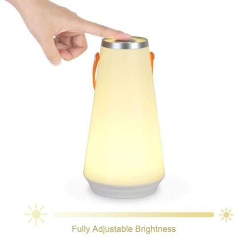 LED Touch Night Light Lantern Bedside Lamp USB Rechargeable 1200 mAh Dimmable 1