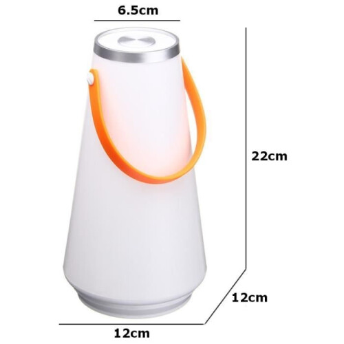 LED Touch Night Light Lantern Bedside Lamp USB Rechargeable 1200 mAh Dimmable 2