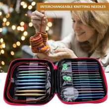Knitting needle set - ZERODIS - HB007 - Aluminum - Interchangeable - Colored
