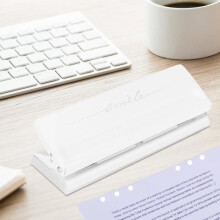 Sonew Adjustable Hole Punch, 6-Hole Manual Hole Punch with Adjustable Spacing, Paper Punch
