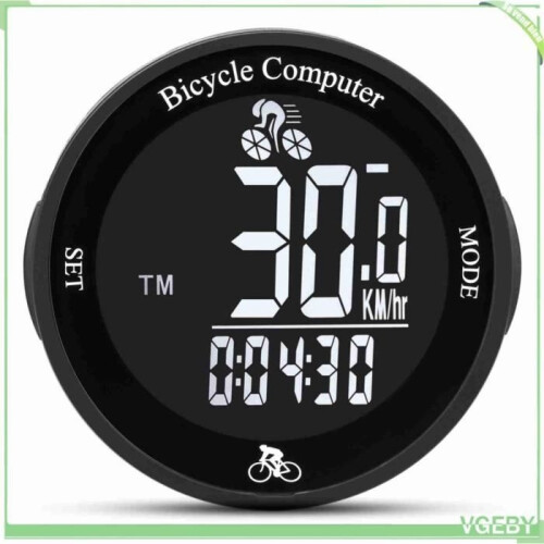 Round Wireless Multifunction LED Backlit Bike Computer/Odometer